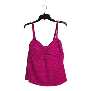 Catalina Magenta Lace Tank Top